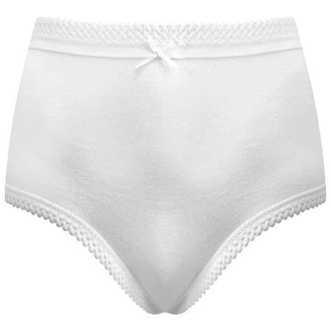 White Ladies Womens Maxi Briefs Knickers Underwear Full Mama Panties 3