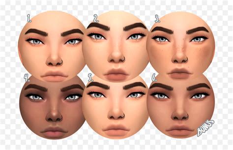Sims 4 Cc Maxis Match Skin You Will Find Fancy Eyebrow Swatches