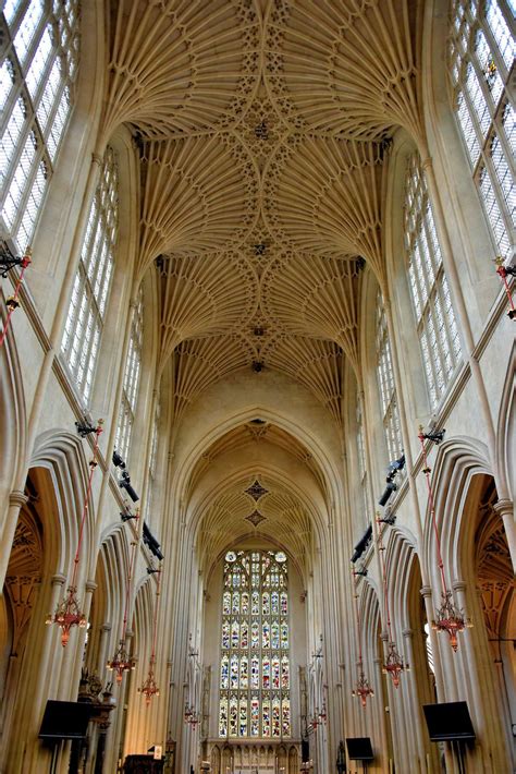 Fan Vault Inside Of Bath Abbey In Bath England Encircle Photos