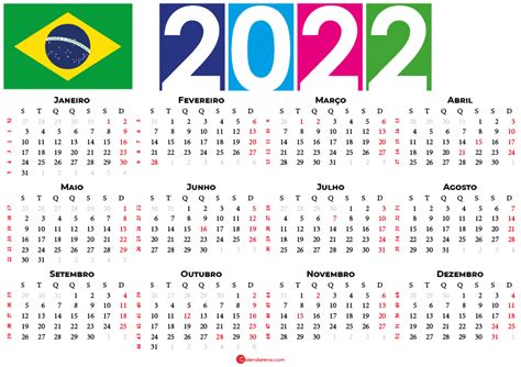 Calendário 2 Com Feriados Para Imprimir Brasil