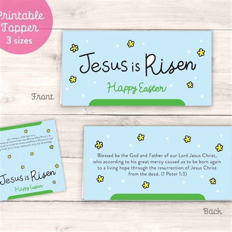 He Is Risen Cupcake Topper Etsy