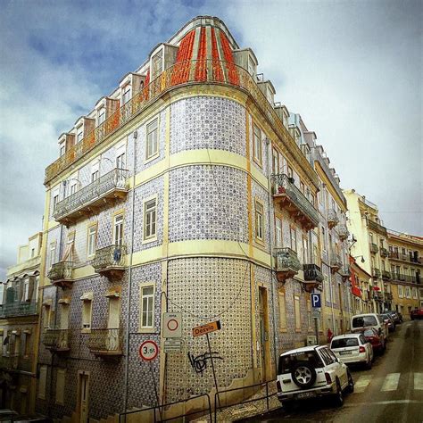 Tiled Buildings Of Beautiful Lisboa Portugal Architecture