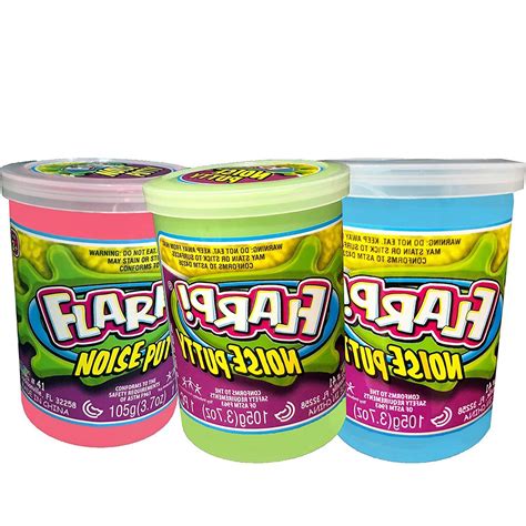 Flarp Noise Putty 3 Pack Fart Putty Slime Assorted Colors Super