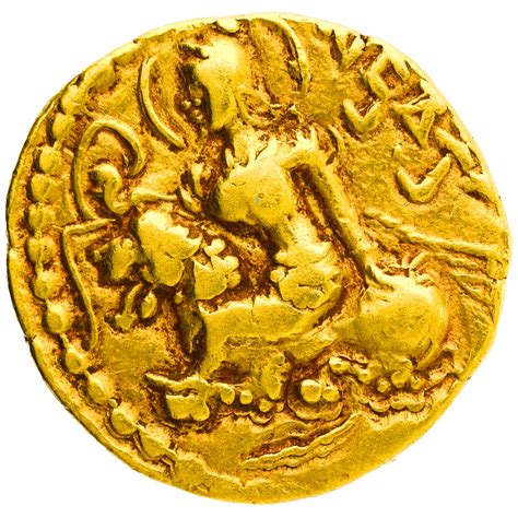 Marudhar Arts Extremely Rare Gold Dinar Coin Of Chandragupta Ii Of