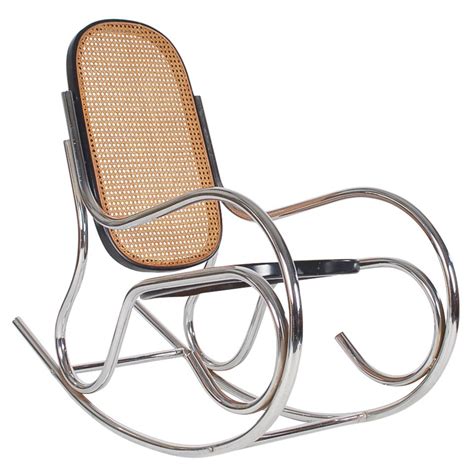 Marcel lajos breuer designer of the breuer chair couldn't have possibly imagined how popular his chair would be. Scrolled Chrome and Cane Rocking Chair in the Manner of ...