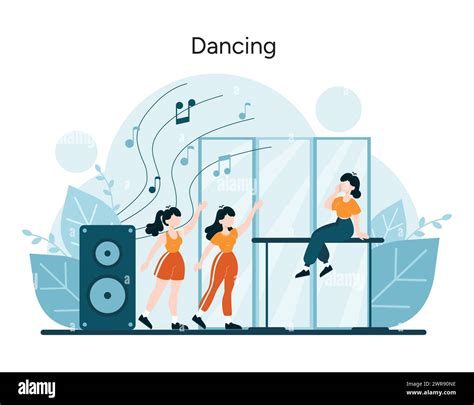 Rhythmic Joy concept. Dancers move to the beat, sharing the delight of