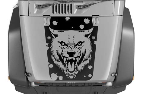 Jeep Wrangler 2007 2016 Custom Vinyl Hood Decal Kit Factory Crafts