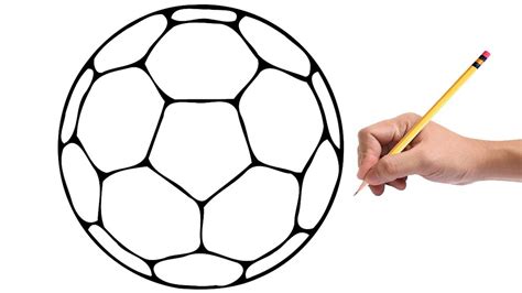 How To Draw A Soccer Ball Easy Youtube