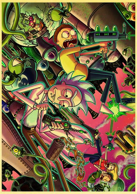 Rick And Morty Cool Retro Poster