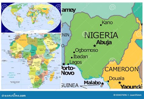 Nigeria And World Stock Illustration Illustration Of Flag 83437696
