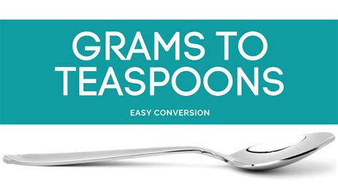Tablespoons to grams quick conversion table. 15 Grams to Teaspoons - Easy Conversion Plus Calculator