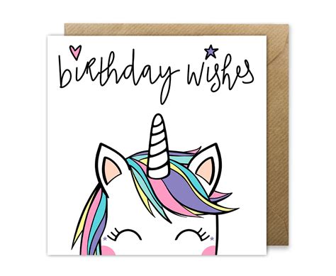 Unique birthday cards from independent artists. Cute Unicorn Birthday Card - Unicorn Gift | KIO Cards