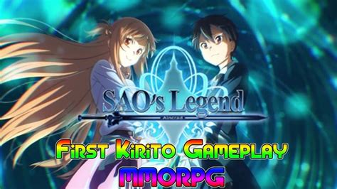 Saos Legend Aincrad First Kirito Gameplay Mmorpg Sword Art Online