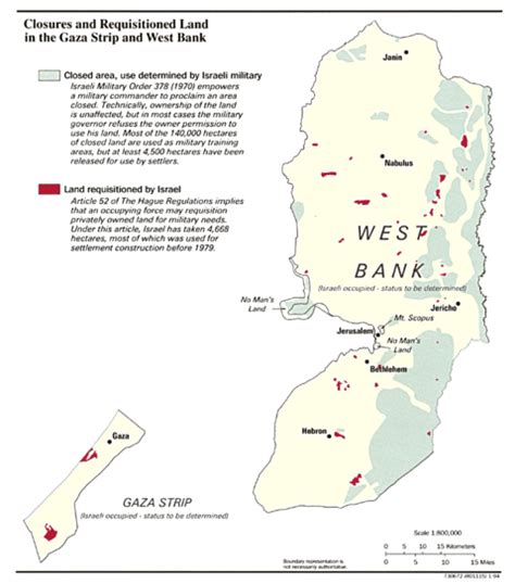 When israel invaded the gaza strip thursday, no military operation was happening in the other part of the palestinian territories, the west bank. Closures and Requisitioned Land in Gaza Strip and the West Bank, January 1994 | Gifex