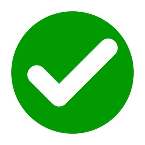 Tick Mark Circular Green Vector Web Button Icon Clip Art Vector Images