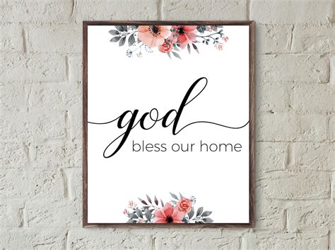 God bless our home cross. christian wall art print god bless our home quotes prints ...