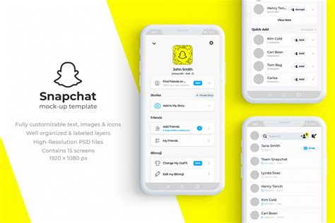 Snapchat Mobile Mockup Template Hat Mockups ~ Creative Market