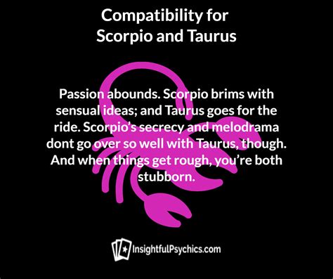 Scorpio Compatibility Scorpio And Taurus Relationship Scorpio Compatibility Taurus