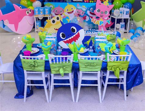1st Birthday Baby Shark Theme Party Theme Image
