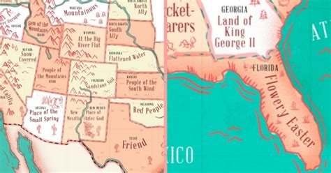 This Map Shows The Literal Translation Of State Names And Their Origins