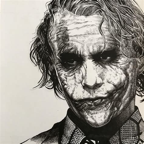 Joker Ink Drawing Rdrawing
