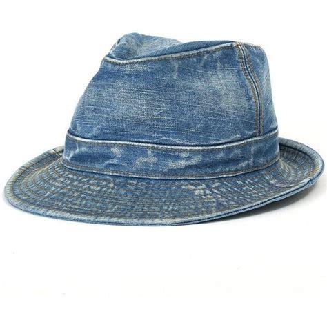 Ililily Vintage Washed Denim Cotton Classic Structured Fedora Hat