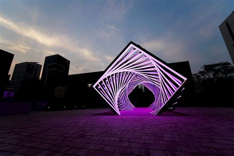 Accumulation Light Tunnel Light Art Installation Interactive Art