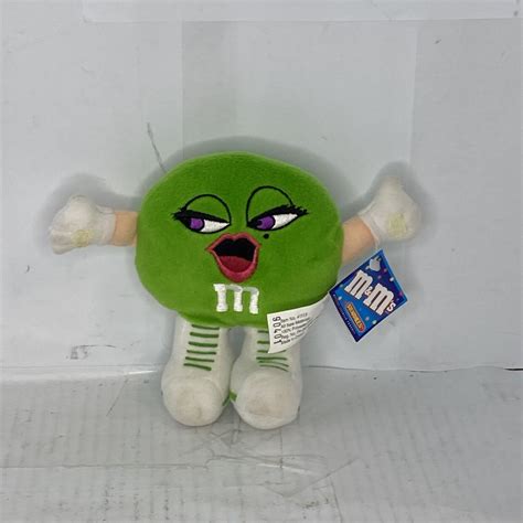 Vintage 1998 Mandms Swarmees Expressive Emerald Green Mm Plush Soft Toy