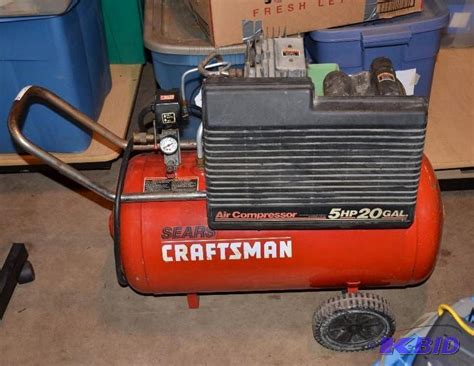 Sears Craftsman Air Compressor 5hp 20 Gallon Whiteford Auctions
