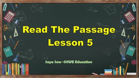 Read The Passage Lesson 5 Seen Passage Unit 5 Colours Youtube