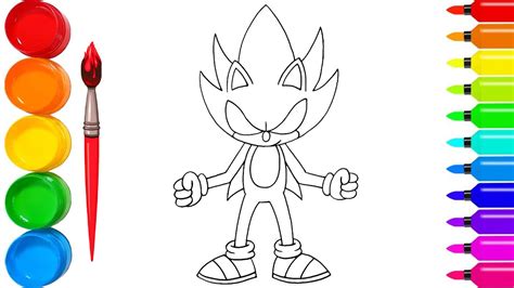 How To Draw Dark Sonic Art Tutorialhow To Draw Sonic The Hedgehog