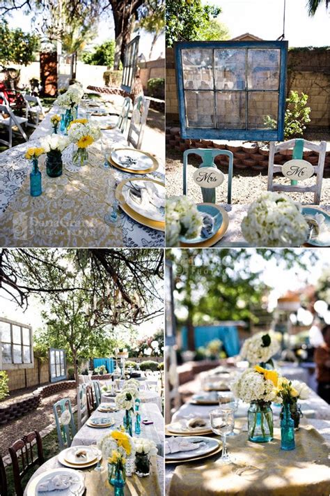 Turn these easy backyard projects into a family activity. Creative DIY Details {Backyard Wedding} - Celebrations at Home