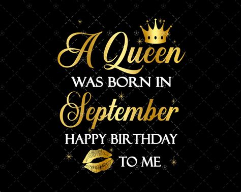 A Queen Was Born In September Svg September Birthday Svg Etsy