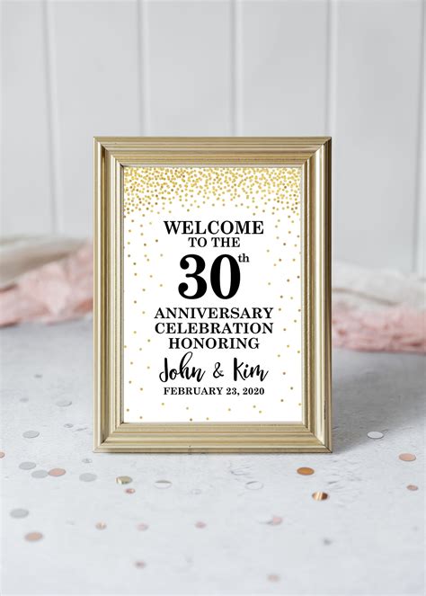 50th Wedding Anniversary Welcome Sign Golden Anniversary Etsy