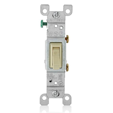 Leviton Single Pole Toggle Switch Ivory The Home Depot Canada