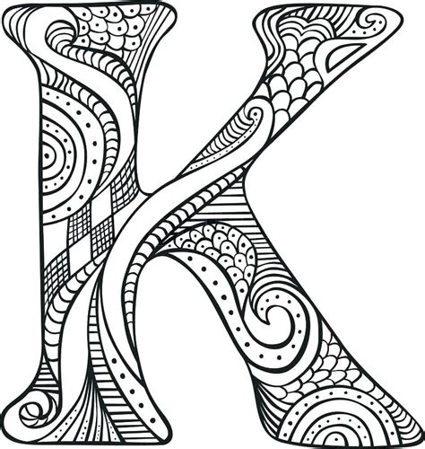 Adult Alphabet Coloring Pages At Free Printable