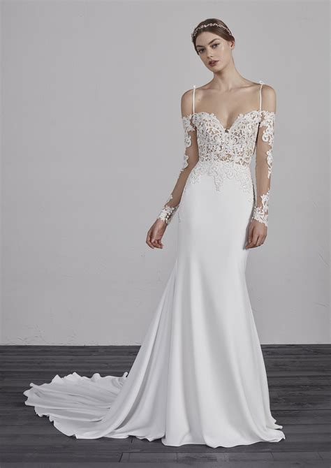 Pronovias 2019 Wedding Dress Pronovias Wedding Dress Wedding Dress Long Sleeve Wedding Dress