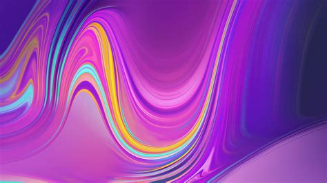 Colorful Wavy Lines Purple Background Abstraction Hd Abstract