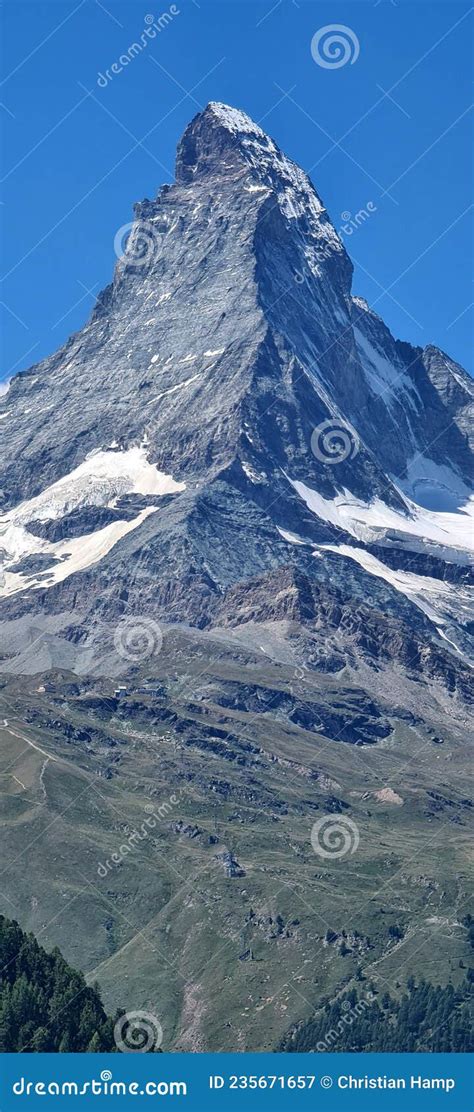 Matterhorn Peak On A Sunny Day Switzerland Stock Image Image Of