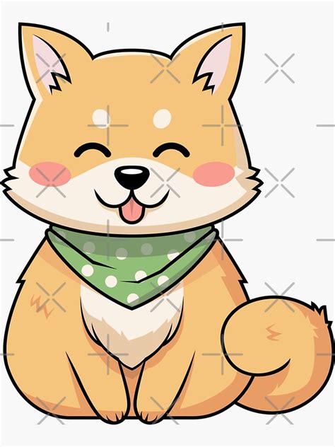 Cute Shiba Inu Dog Anime Kawaii Puppy Animal Sticker By Printpress