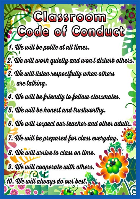 Classroom Code Of Conduct