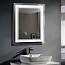 DECORAPORT 28 X 36 In LED Bathroom Mirror With Touch Button Dimmable 