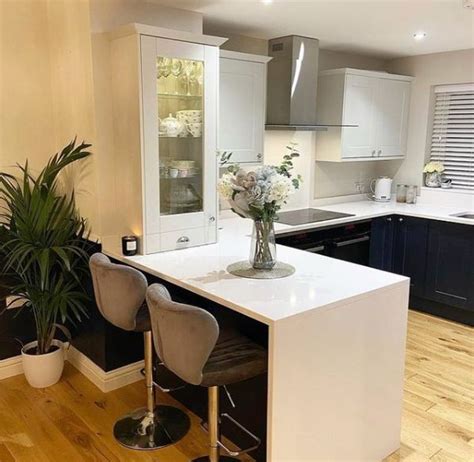 7 Navy Blue & Grey Kitchen Ideas. | Grey kitchens, Grey blue kitchen