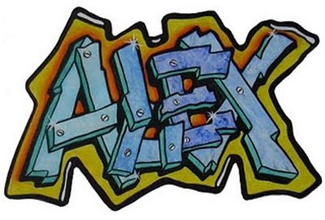 Mural Graffiti Art Graffiti Letters Name Alex