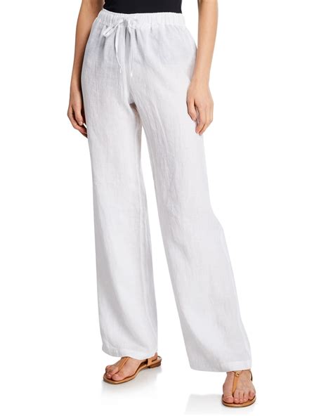White Linen Pants Neiman Marcus