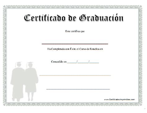 Certificado De GraduaciÃ³n Para Imprimir Los Certificados Gratis Para