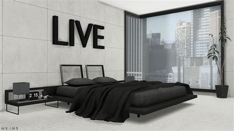 Lana Cc Finds Mxims Stylish Modern Bedroom Bed Without