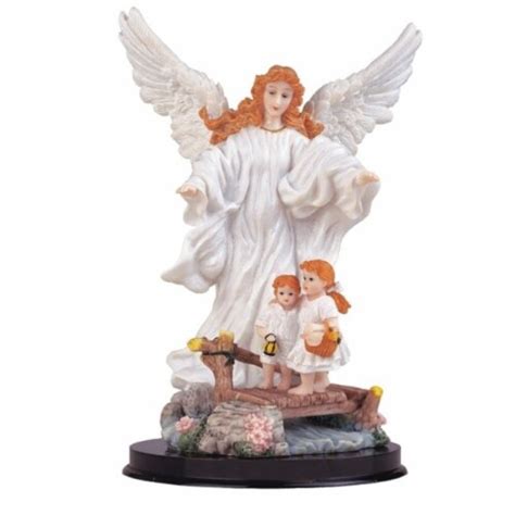 Fc Design 9 H White Guardian Angel With Children Statue Holy Figurine