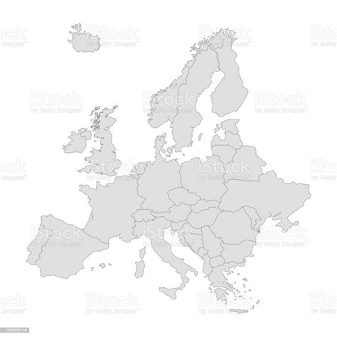 Mapa Europy Z Krajami Wektor Stockowe Grafiki Wektorowe I Więcej