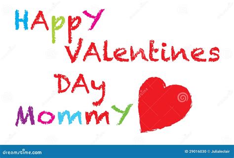 Happy Valentines Day Mommy Stock Illustration Illustration Of Hand